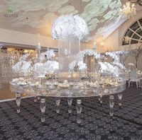 Braut Esstisch Transparente Acryl Tische Mode Clear Events Hochzeits feier runde runde Bankett tische