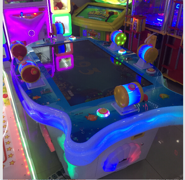 6 joueurs chasseur table de poisson machine de jeu vidéo de pêche avec joystick horizontal pour les enfants