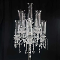 Lustre en cristal fait main à 9 bras Hurricane pour mariages et lieux de réception de Noël, banquet de luxe