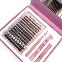 Fournisseur en gros de bouquets de cils à marque privée, kit de bouquets de cils personnalisés avec pointes, vente en gros