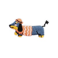 Offre Spéciale : Patchs en Tissu Chenille Brodés Motif Teckel pour Vêtements et Chapeaux – Design Personnalisé