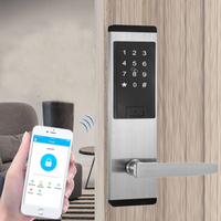 Serrure de porte intelligente sans clé en gros, application téléphonique, carte IC, mot de passe, meilleure serrure de porte électronique pour un accès sécurisé, données cloud