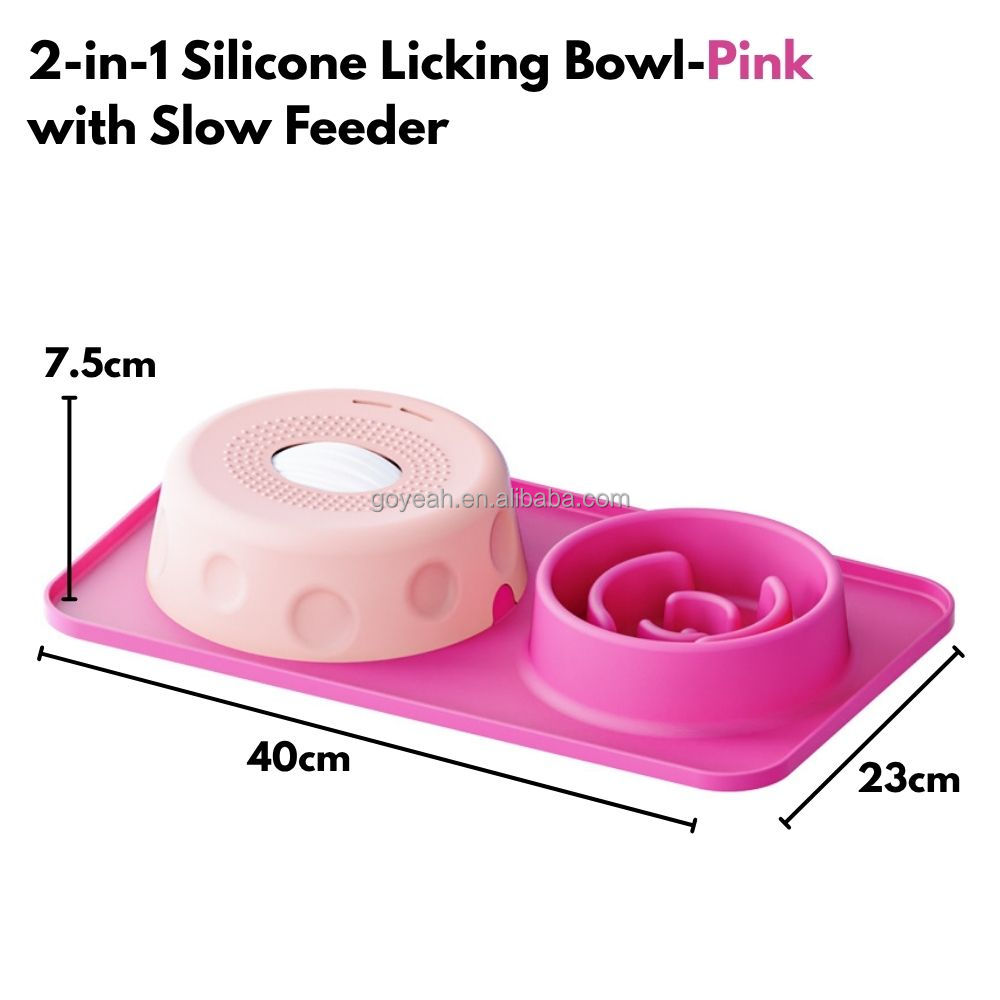 [14] Ciotole rosa 2-in-1 per leccare