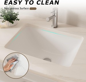 <span class=keywords><strong>Lavabo</strong></span> <span class=keywords><strong>de</strong></span> forme carrée <span class=keywords><strong>de</strong></span> <span class=keywords><strong>salle</strong></span> <span class=keywords><strong>de</strong></span> <span class=keywords><strong>bain</strong></span> durable Design agréable <span class=keywords><strong>Lavabo</strong></span> <span class=keywords><strong>de</strong></span> forme rectangulaire anti-décoloration <span class=keywords><strong>sous</strong></span> le <span class=keywords><strong>lavabo</strong></span> monté sur le <span class=keywords><strong>comptoir</strong></span> - Product Image 6