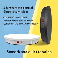 Support d'affichage électrique intelligent moderne de 52 cm, réglable en hauteur, en plastique, montage facile, plateau tournant à 360 degrés, télécommande