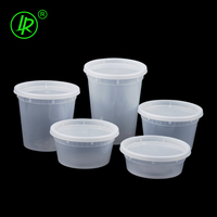 Zware Ronde Pp Voedselopslagcontainer Fruitsalade Plastic 8Oz 12Oz 16Oz 24Oz 32Oz Deli Sup Containers Met Deksel