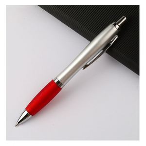 Meilleur stylo bille promotionnel pas cher avec logo personnalisé, corps en plastique 1,0 mm, orange jaune, imprimé sur mesure pour l'école et le bureau - Product Image 4