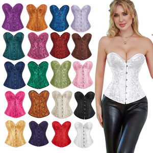 Corsé Sencillo y Elegante Sin Encaje Sobre el Busto Sin Copas <span class=keywords><strong>Faja</strong></span> Ceñidora de Cintura para Novia con Varillas - Product Image 1