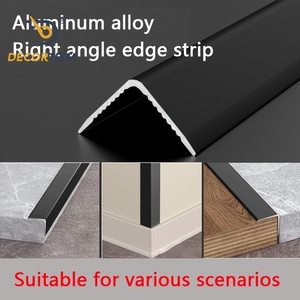 DECORTRIM Protecteur d'angle en alliage d'aluminium durable Bande de bord à angle droit décorative Garniture de bord de mur pour carrelage - Product Image 2