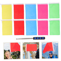Drapeau de guidage personnalisé haute visibilité, léger, portable, avec mât télescopique en aluminium, impression numérique polyester, marque Ronning Tour