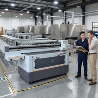 Impresora UV de Cama Plana de Alta Velocidad 1610 para Producción Masiva de Madera, Botellas, Bolígrafos, Acrílico, Máquina de Impresión UV Industrial