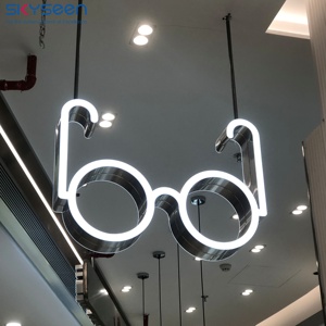 Skyseen Tùy Chỉnh Thiết Kế 3D Kính Hình LED Đăng Hai Mặt Sáng Treo Đồ Họa Cho Trong Nhà Mall Kính Cửa Hàng - Product Image 3