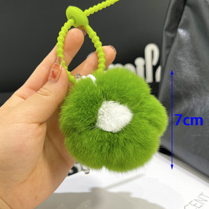 Lindo Llavero de Coche con Colgante de <span class=keywords><strong>Pelo</strong></span> de Conejo Rex Suave, Bola de Peluche, Amuleto para Bolso, Muñeca Hecha a Mano, Regalo de Cumpleaños para Mujer - Product Image 2