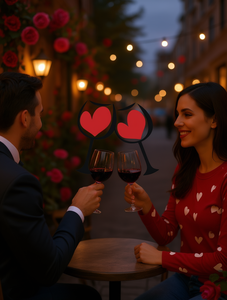 T-shirt da donna a maniche corte con stampa a cuore per San Valentino, girocollo, casual, primavera estate, in jersey di cotone - Product Image 2