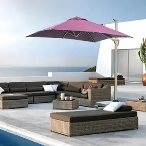 Payung tenda matahari kantilever teras taman luar ruangan pantai kualitas tinggi 2023 grosir