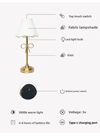Lampe de table LED moderne avec abat-jour en tissu américain, interrupteur tactile, éclairage d'ambiance, base en métal de luxe pour hôtel et restaurant