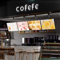 Panneau de menu lumineux LED mural ultra-mince décoratif pour restauration rapide, boîte à lumière publicitaire, affiche de menu de restaurant