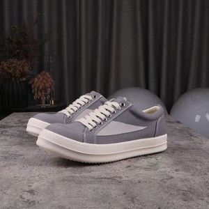 Chaussures pour hommes de qualité supérieure, baskets basses pour femmes, noires, à lacets, de créateur, de luxe, en cuir Owens, à semelle épaisse, chaussures plates décontractées - Product Image 3