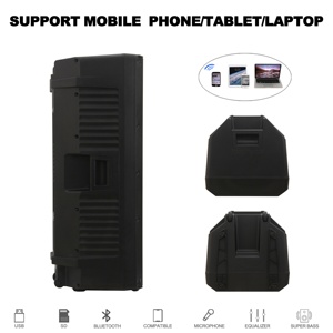 2000 Watt Professionelles Soundsystem mit Dualem 15-Zoll-Subwoofer, Aktives 2-Wege-Akku-DJ/PA-System, Karaoke mit TWS-Mikrofon, FM, Fernbedienung und Echo - Product Image 4