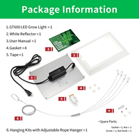 Panneau lumineux LED à spectre complet IP65 en aluminium, couverture 4x4 pieds pour 2835 LED, floraison/semis, durée de vie 50000h