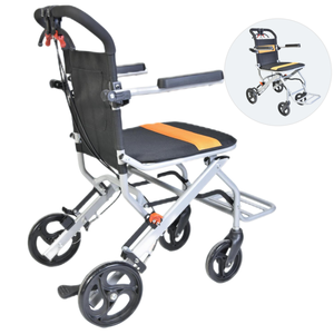 Práctico cinturón de seguridad para la silla de ruedas de 6 ", transpirable cojín de malla, reposabrazos abatible para silla de ruedas Manual, reposapiés plegable PU - Product Image 1