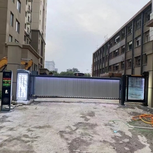 Xe thương mại kiểm soát truy cập 6M cổng rào cản nhiệm vụ nặng nề 200W LED ánh sáng tự động turnstiles thép hợp kim IP54 bảo vệ - Product Image 1