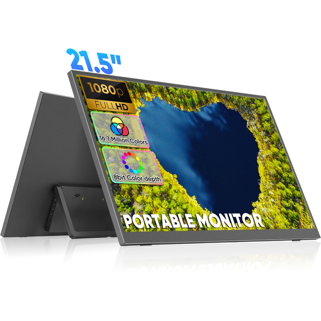 21.5 Inch 1080P FHD IPS LCD Monitor Portable Gaming Laptop Display Type-C Doubla Screen External Monitor Extender Monitor
