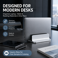 Support de tablette pliable multi-angle réglable en alliage d'aluminium pour iPad, support de bureau portable pour les voyages, le travail, la maison, directement de l'usine