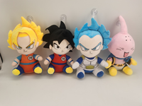 Juguetes de peluche de Dragon Ball de 4 y 8 pulgadas de fábrica, personajes de anime Goku y Vegeta, juguetes de peluche para máquina de garras, regalos para niños