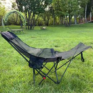 Chaise inclinable portable en maille avec repose-jambes, chaise de jardin pliable, chaise longue d'extérieur réglable sur quatre positions - Product Image 5