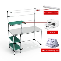 Mesa de Inspección para Taller, Laboratorio o Garaje Comercial, Banco de Trabajo de Acero y Tablero de Fibra de Densidad Media, Ajustable y Multifuncional