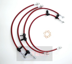 CIVI C 92-95 & acur một Integra 94-97 tự động phanh Ống phía trước và phía sau thép không gỉ với bạc đỏ xanh đen tùy chọn - Product Image 6