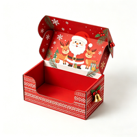 Boîte cadeau de Noël personnalisée, en papier imprimé, pour emballage de bonbons et biscuits de Noël, OEM ODM, vente en gros, faible MOQ