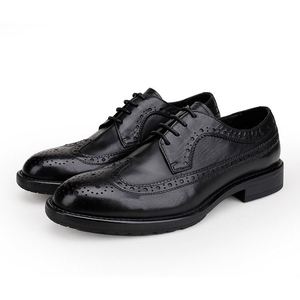 Handmade Genuine Leather Men's Formal <b>Shoes</b> Casual Derby Style <b>Height</b> <b>Increasing</b> Waterproof Autumn <b>Shoes</b> - Product Image 1