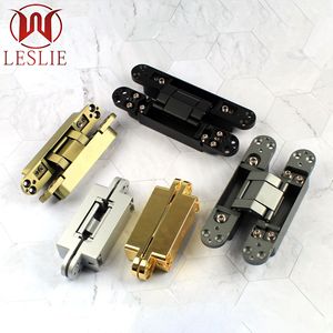 บานพับประตูแบบซ่อน Leslie ขนาด 4 มม. ผลิตจากโลหะผสมสังกะสี ปรับได้ 180 องศา สำหรับตู้ไม้และประตูห้อง - Product Image 1