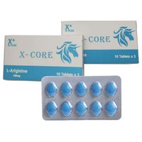 X Core Capsules d'énergie à base de plantes pour hommes Maca noire Epimedium Plus comprimés de synchronisation bleu supplément Libido pilules personnalisées pour hommes