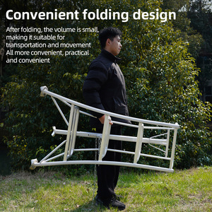 <span class=keywords><strong>Escalera</strong></span> Plegable Portátil de Aluminio de Alta Resistencia, Moderna, con Capacidad de 300 kg, para Exteriores, Jardín, 1.1 Metros de Altura - Product Image 6