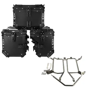 46L Aluminum Suit Case Universal With Bracket For BMW 1200GS Caja Lateral De La Motocicleta Motorcycle Side Boxes