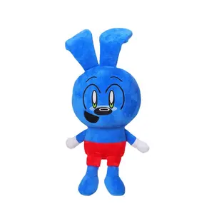 2023 nouveau Design bleu lapin singe en peluche dessin animé mignon peluche poupée Riggy peluche jouet