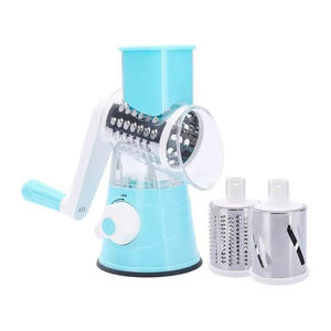 Outil de découpe manuel 3-en-1 en acier inoxydable pour légumes et fruits, éplucheur et coupe-tomates à manivelle pour la cuisine domestique - Product Image 1