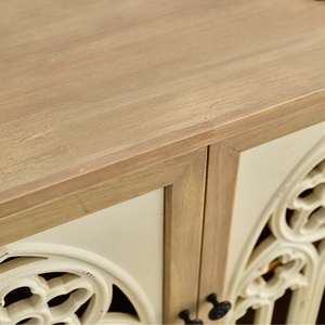Mueble de Salón Rústico Ecológico Estilo Granja, Gabinete de Almacenamiento Retro Tallado en Madera con 2 Cajones para Uso en Hoteles y Apartamentos - Product Image 6