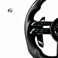 Volant de voiture personnalisé en fibre de carbone avec palettes de changement de vitesse, adapté aux Mercedes W213 C238 W463 CLS C257 W205 C63 AMG