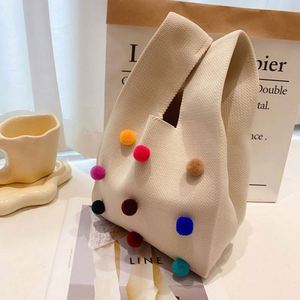 Bolso de Mano Tejido a Crochet, Estilo Coreano, Colorido y Lindo, para Mujer - Product Image 6