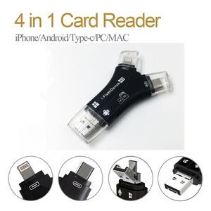 Bán Buôn 4 Trong 1 Type-C <span class=keywords><strong>Micro</strong></span> USB <span class=keywords><strong>SD</strong></span> TF <span class=keywords><strong>Card</strong></span> <span class=keywords><strong>Reader</strong></span> Đối Với iPhone/<span class=keywords><strong>iPad</strong></span>/Macbook/Android Điện Thoại Di Động - Product Image 5