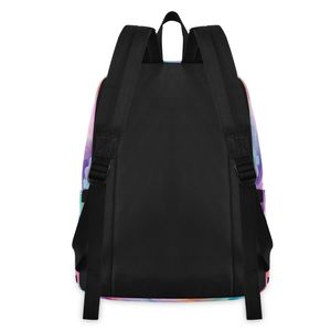 Two-piece Set Custom Print Marble Design Nylon Student Girls <b>Backpack</b> Combo Set Children School Bags with Lunch Box - Product Image 5