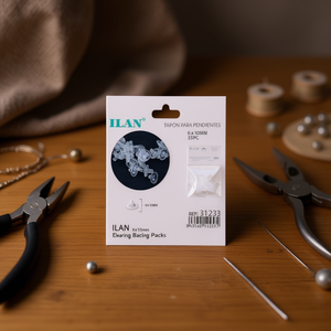 ILAN <b>Earring</b> <b>Backs</b> 6x10mm Clear Plastic 35Pc For Jewelry Making - Product Image 2