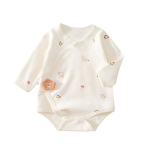 Combinaison bébé à manches longues en coton pur unisexe, printemps automne hiver, sous-vêtement avec imprimé ours - Product Image 5