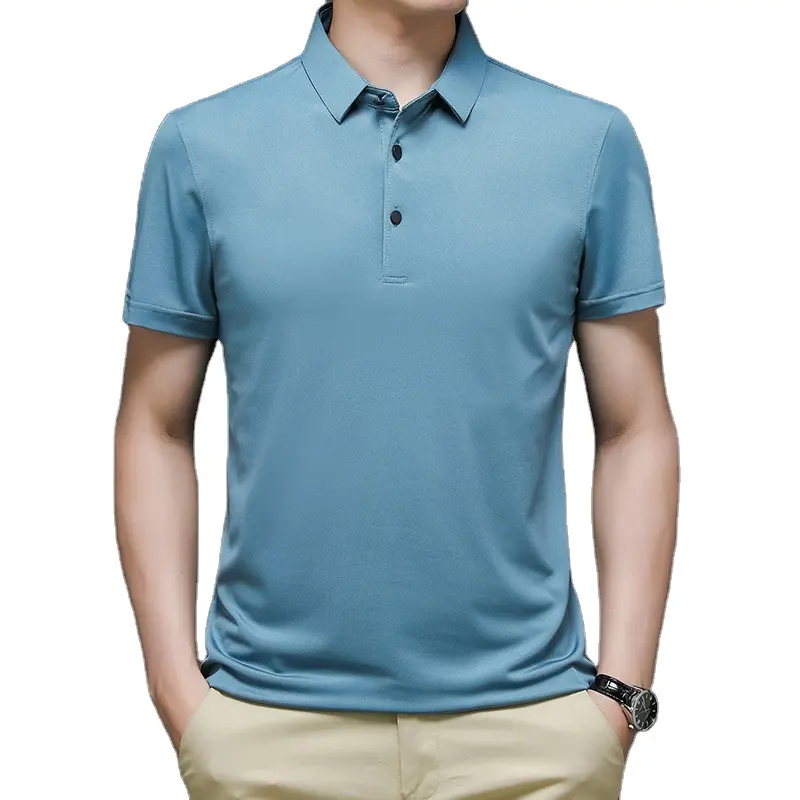 Camisa de polo para homens, camisa clássica de manga curta personalizada para o verão