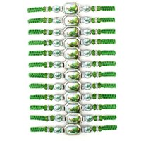 Classique rond marque carré or Bienheureuse Vierge Marie bracelet religieux tissé à la main bracelet Jésus en gros