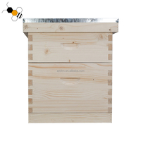 Ensemble complet de 10 ruches en bois Langstroth, kit de démarrage pour apiculteurs, ruche complète à 2 niveaux Langstroth pour les fermes apicoles